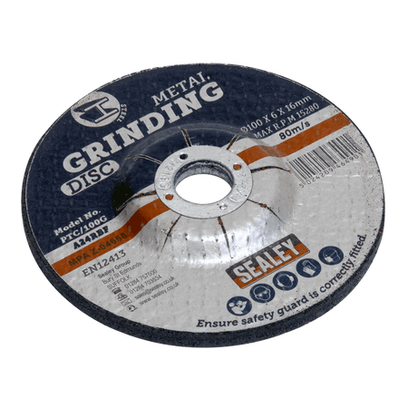 Sealey Grinding Disc 100 x 6mm 16mm Bore Model No-PTC/100G
