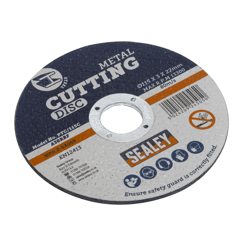 Sealey Cutting Disc 115 x 3mm 22mm Bore Model No-PTC/115C