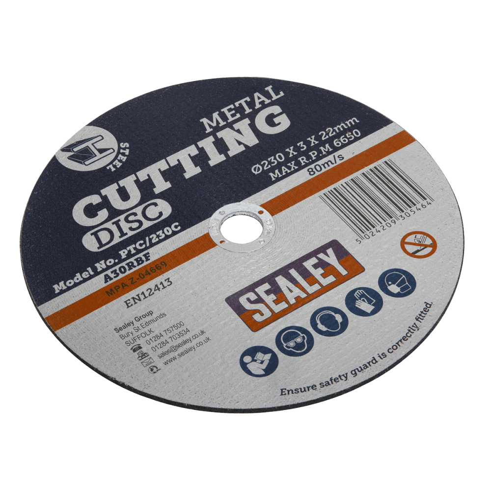 Sealey Cutting Disc 230 x 3mm 22mm Bore Model No-PTC/230C