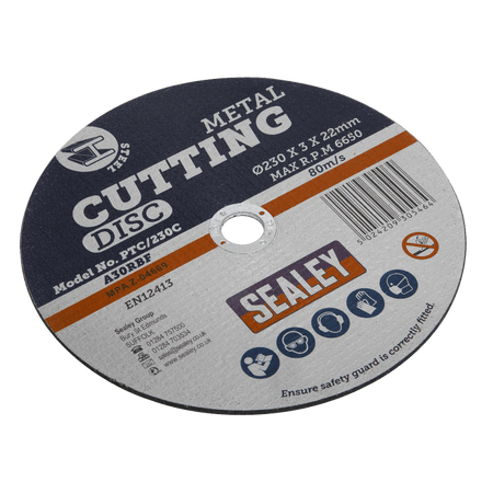 Sealey Cutting Disc 230 x 3mm 22mm Bore Model No-PTC/230C
