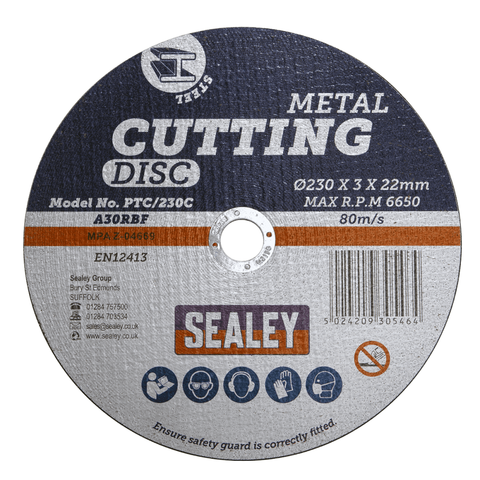 Sealey Cutting Disc 230 x 3mm 22mm Bore Model No-PTC/230C