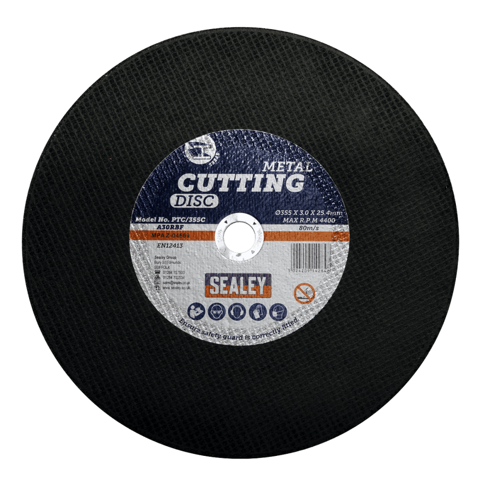 Sealey Cutting Disc 355 x 2.8mm 25.4mm Bore Model No-PTC/355C