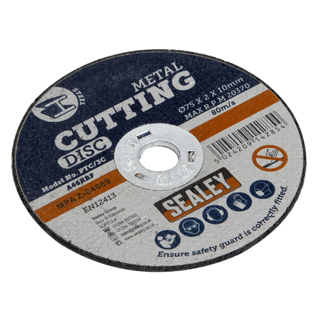 Sealey Cutting Disc 75 x 2mm 10mm Bore Model No-PTC/3C