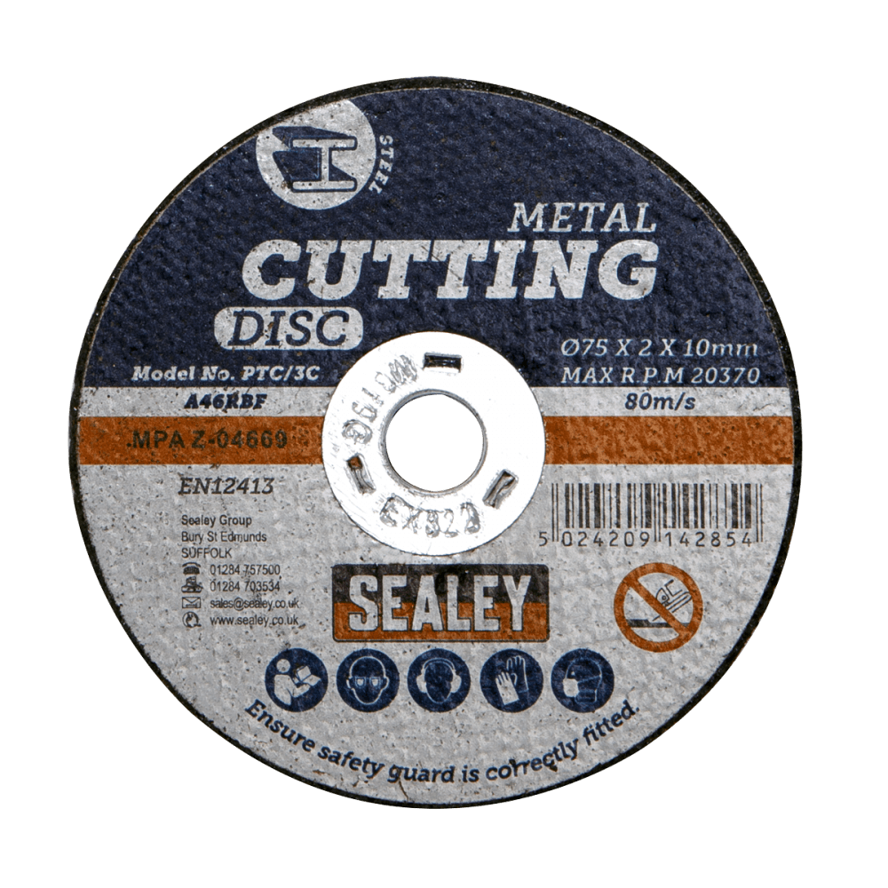 Sealey Cutting Disc 75 x 2mm 10mm Bore Model No-PTC/3C