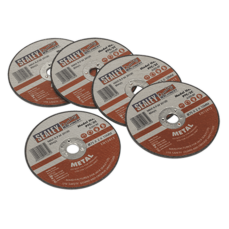 Sealey Cutting Disc 75 x 2mm 10mm Bore Pack of 5 Model No-PTC/3C5