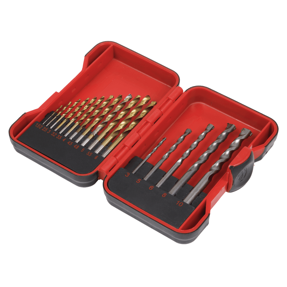 Sealey HSS/Masonry Drill Bit Set 17pc Model No- AK3717TCM