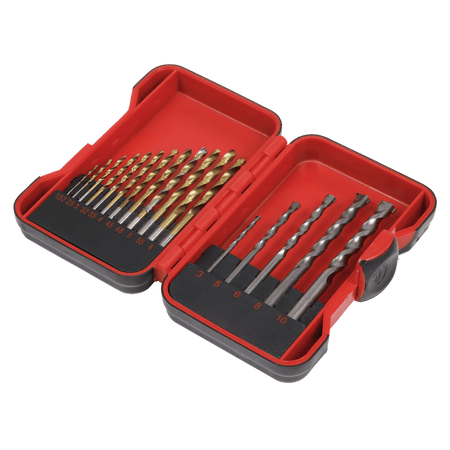 Sealey HSS/Masonry Drill Bit Set 17pc Model No- AK3717TCM