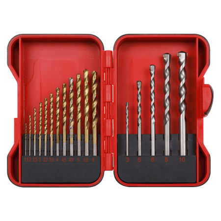 Sealey HSS/Masonry Drill Bit Set 17pc Model No- AK3717TCM