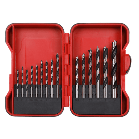 Sealey Brad Point Wood Drill Bit Set 15pc Model No- AK3715W