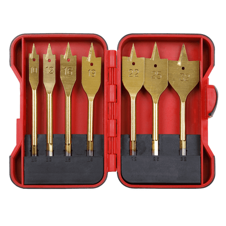 Sealey Titanium Coated Flat Wood Drill Bit Set 7pc Model No- AK3707FW