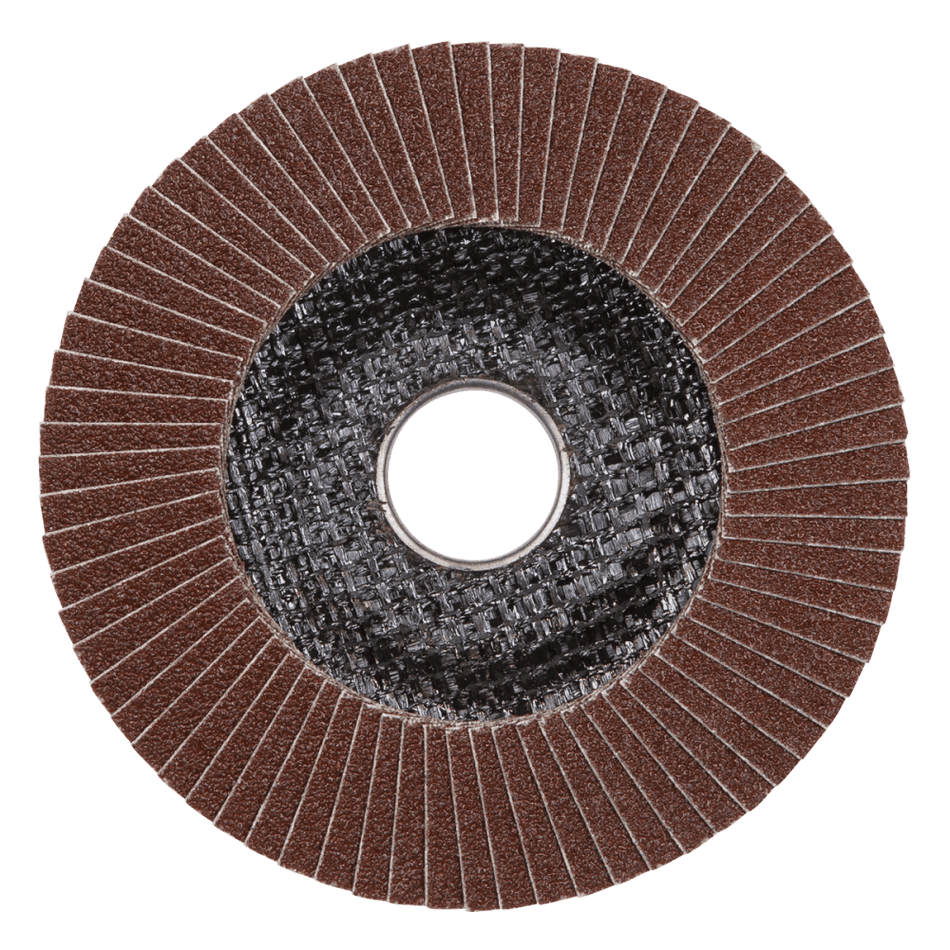 Sealey Flap Disc Aluminium Oxide 125mm 22mm Bore 120Grit Model No- FD125120E