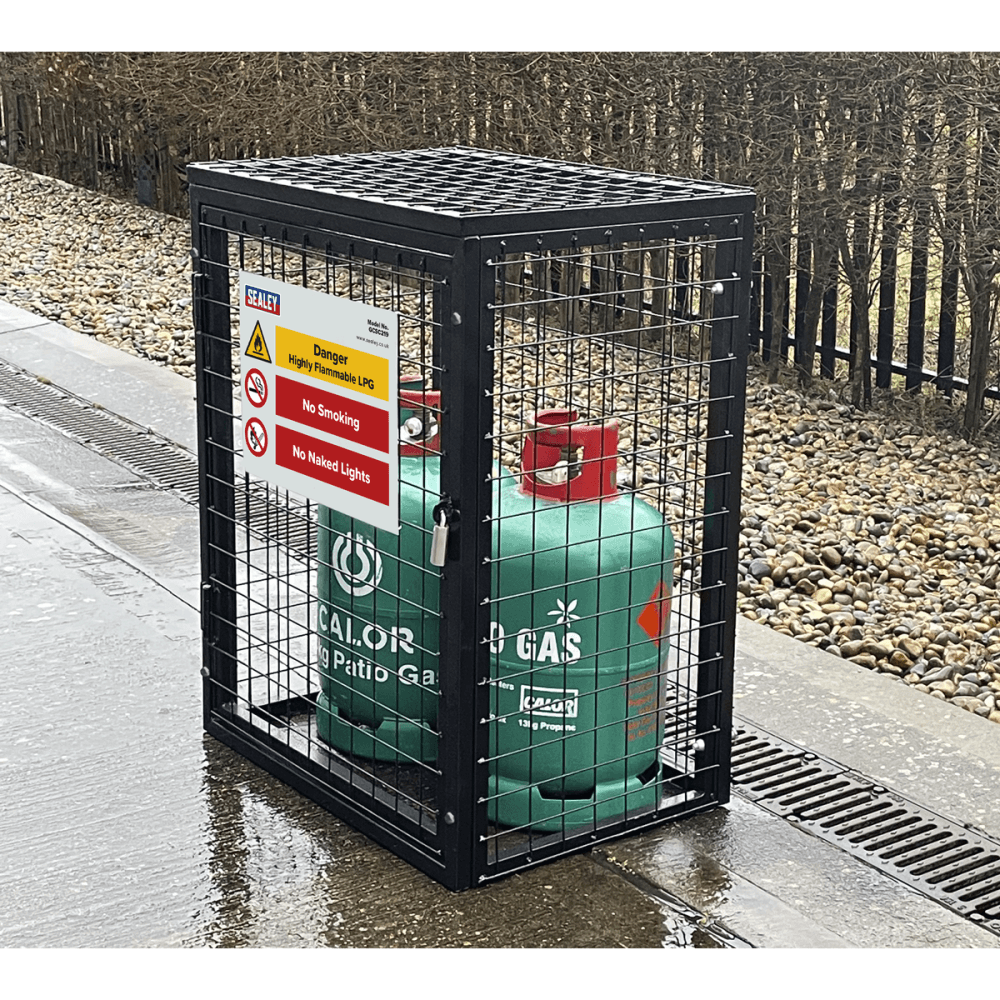 Sealey Safety Cage - 2 x 19kg Gas Cylinders Model No- GCSC219