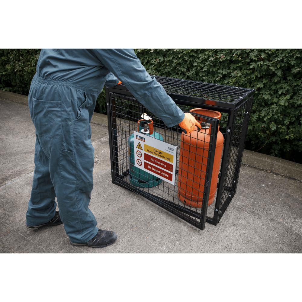 Sealey Safety Cage - 2 x 47kg Gas Cylinders Model No- GCSC247