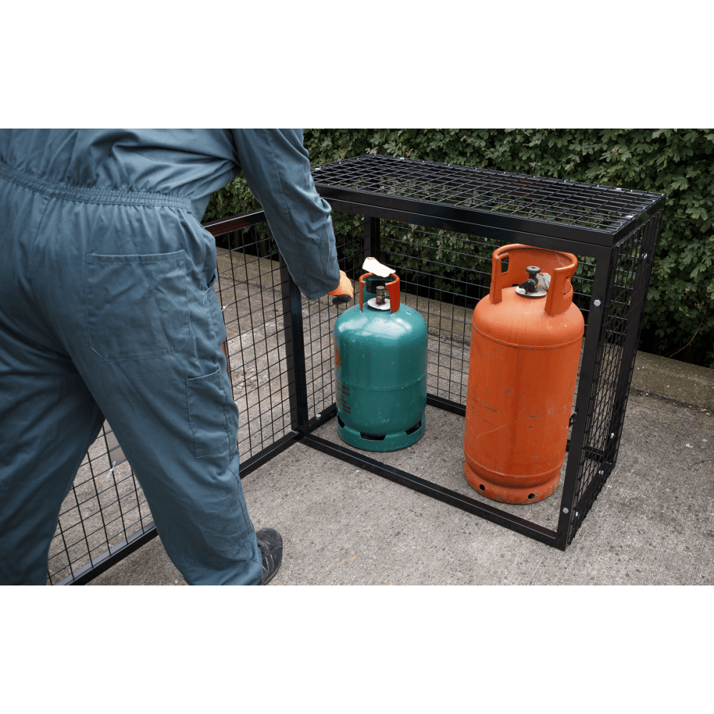 Sealey Safety Cage - 2 x 47kg Gas Cylinders Model No- GCSC247