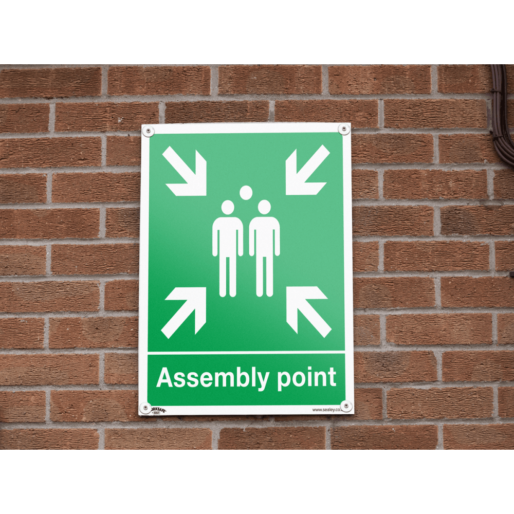 Sealey Safe Conditions Safety Sign - Assembly Point - Rigid Plastic Model No- SS37P1