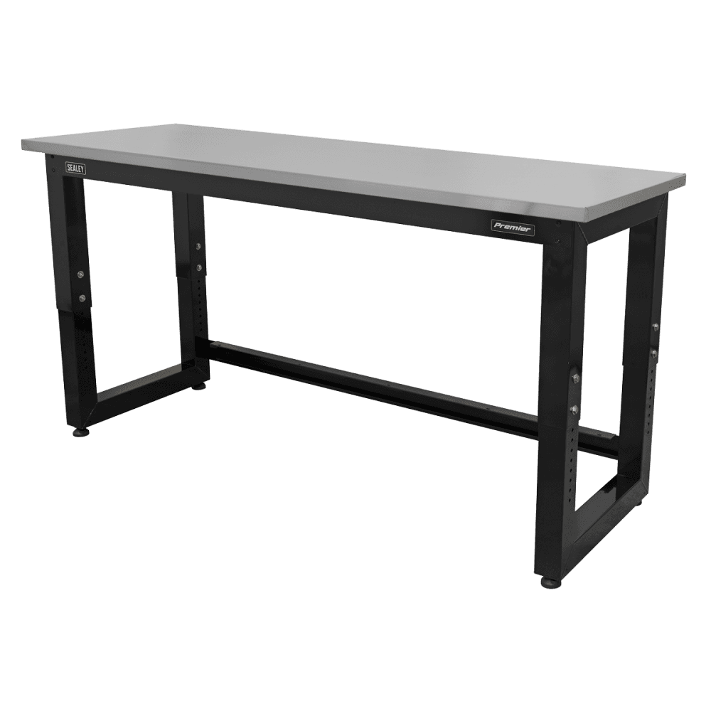Sealey Steel Adjustable Workbench with Stainless Steel Worktop 1830mm - Heavy-Duty Model No- APMS23