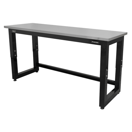 Sealey Steel Adjustable Workbench with Stainless Steel Worktop 1830mm - Heavy-Duty Model No- APMS23