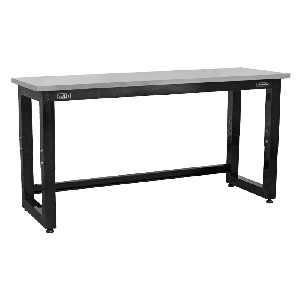 Sealey Steel Adjustable Workbench with Stainless Steel Worktop 1830mm - Heavy-Duty Model No- APMS23