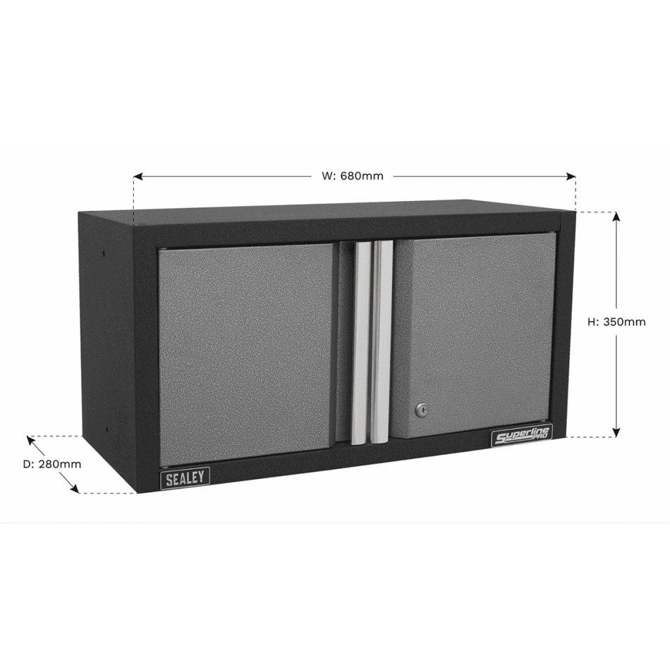 Sealey Modular Wall Cabinet 2 Door 680mm Model No- APMS65