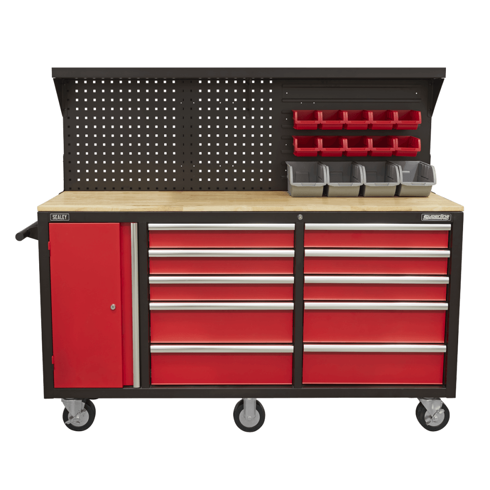 Sealey Mobile Workstation 10 Drawer with Backboard Model No- AP6310