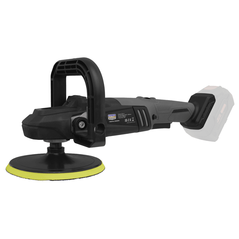 Sealey Premier SV20 Series 180mm Brushless Cordless Rotary Polisher 20V - Body Only Model No- CP20VRPX