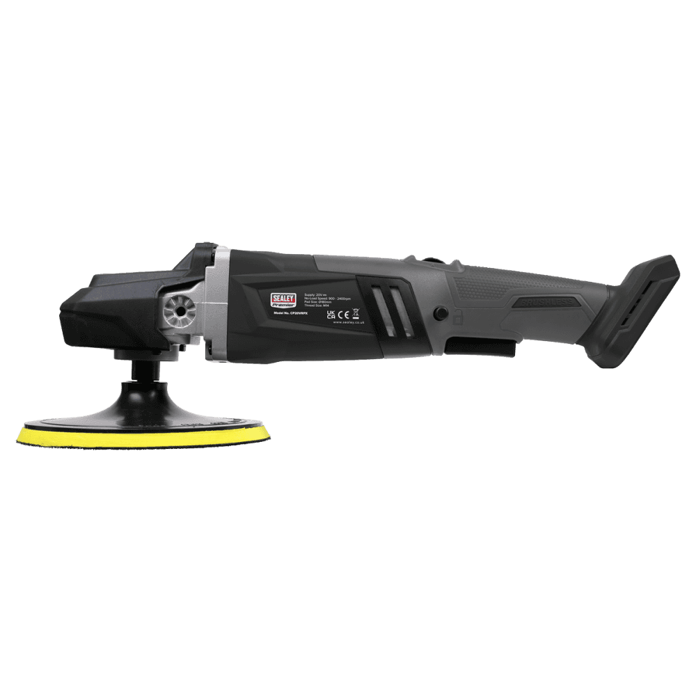 Sealey Premier SV20 Series 180mm Brushless Cordless Rotary Polisher 20V - Body Only Model No- CP20VRPX