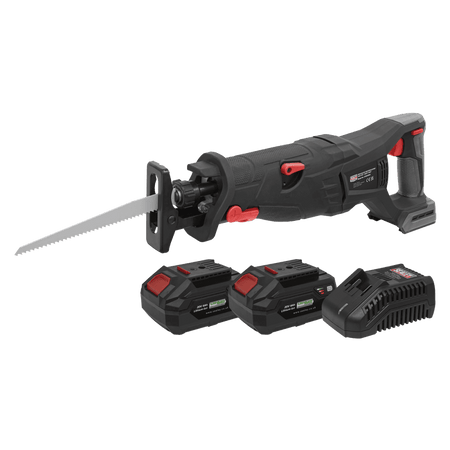 Sealey Brushless Reciprocating Saw 20V SV20 Series Kit - 2 Batteries Model No- CP20VRSXKIT