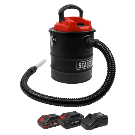 Sealey Handheld Ash Vacuum Cleaner 20V SV20 Series 15L Kit - 2 Batteries Model No- CP20VAVKIT