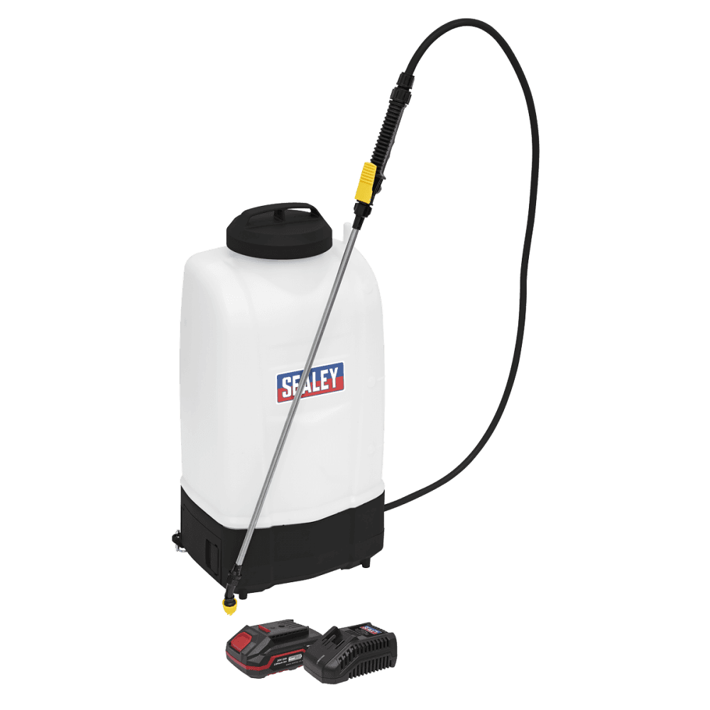 Sealey Cordless Garden Backpack Sprayer 15L 20V 2Ah SV20 Series Model No- CP20VGBSKIT1
