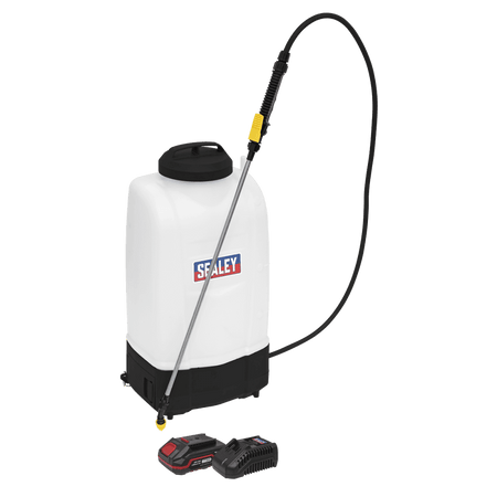 Sealey Cordless Garden Backpack Sprayer 15L 20V 2Ah SV20 Series Model No- CP20VGBSKIT1
