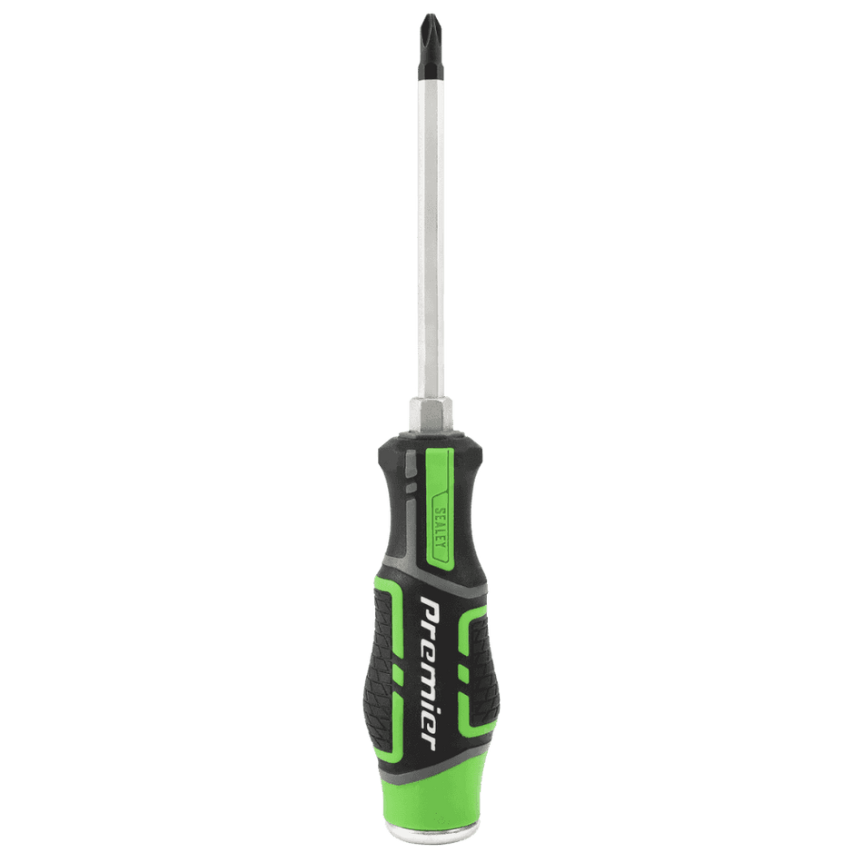 Sealey Hammer-Thru Screwdriver Set Hi-Vis Green 9pc Model No- AK4941HV