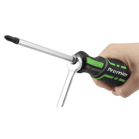 Sealey Hammer-Thru Screwdriver Set Hi-Vis Green 6pc Model No- AK4940HV