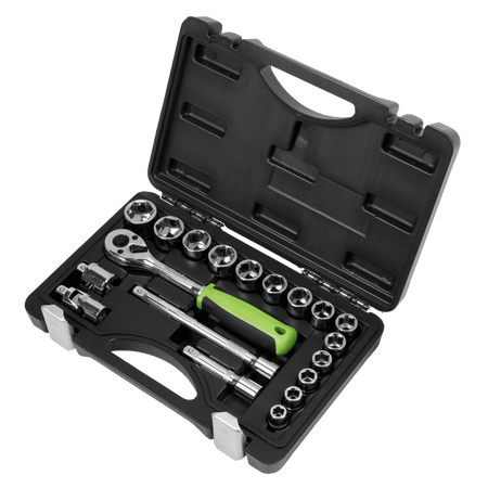 Sealey Socket Set 19pc 3/8"Sq Drive Metric Model No- S01235