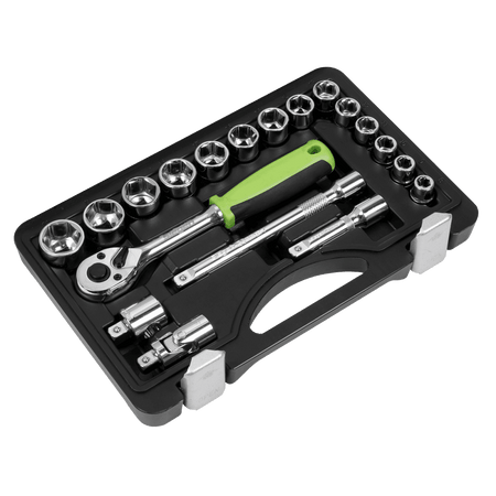 Sealey Socket Set 19pc 3/8"Sq Drive Metric Model No- S01235