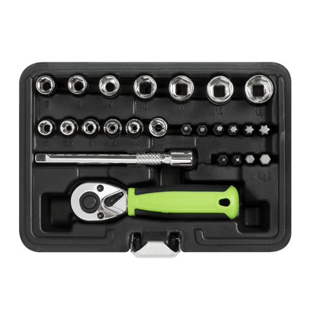 Sealey Socket Set 25pc 1/4"Sq Drive - Metric Model No- S01233