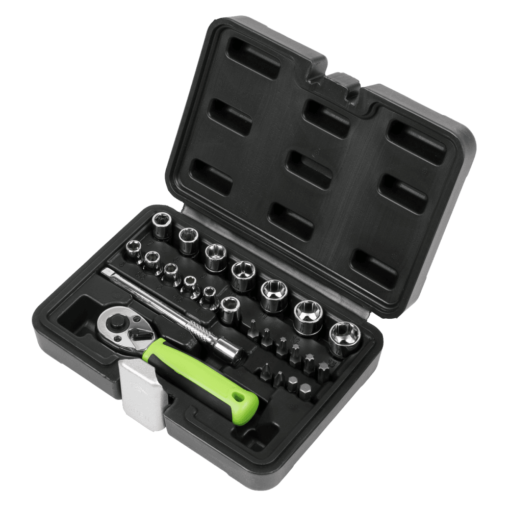 Sealey Socket Set 25pc 1/4"Sq Drive - Metric Model No- S01233