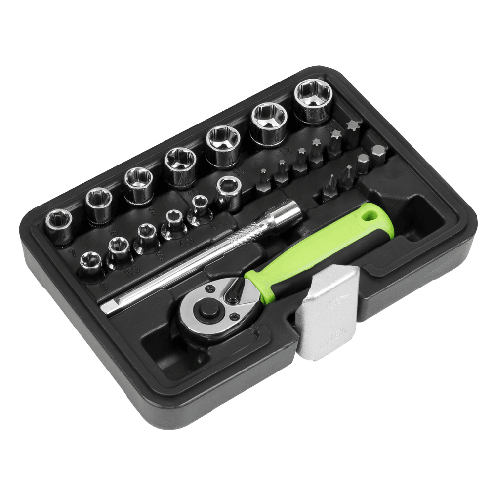 Sealey Socket Set 25pc 1/4"Sq Drive - Metric Model No- S01233