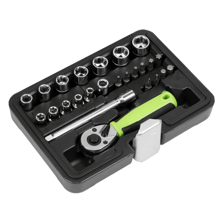 Sealey Socket Set 25pc 1/4"Sq Drive - Metric Model No- S01233