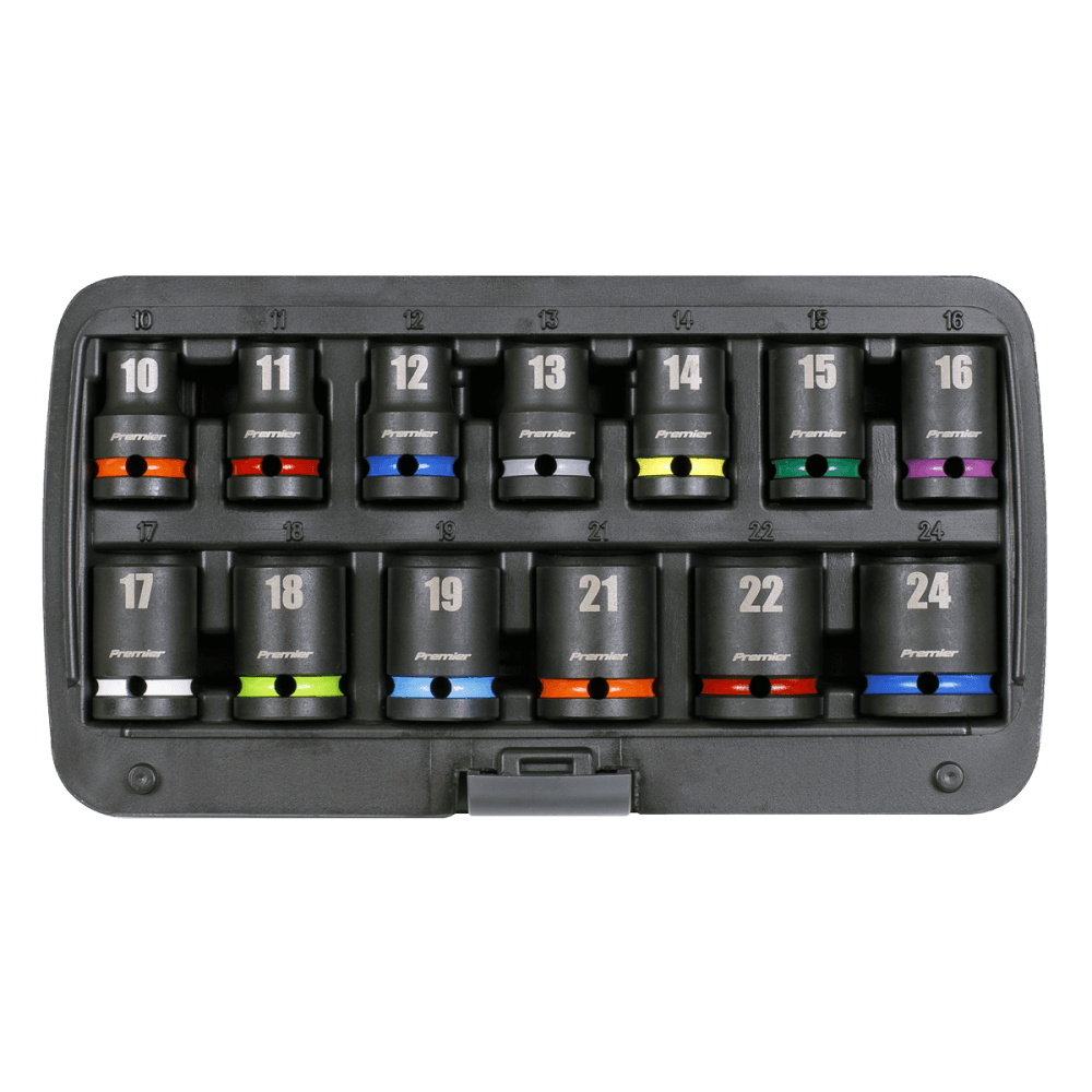 Sealey Impact Socket Set 13pc 1/2"Sq Drive Metric Model No- AK5617M