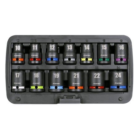 Sealey Impact Socket Set 13pc 1/2"Sq Drive Metric Model No- AK5617M