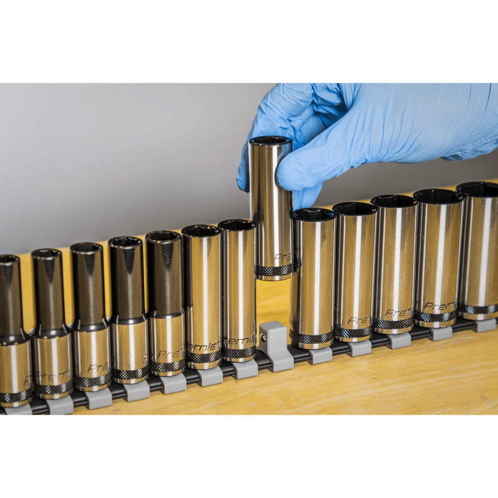 Sealey Socket Set Deep 13pc 1/2"Sq Drive Metric - Black Series Model No- AK7995