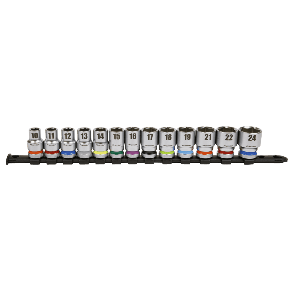 Sealey Socket Set 13pc 1/2"Sq Drive 6pt WallDrive Metric Model No- AK2661