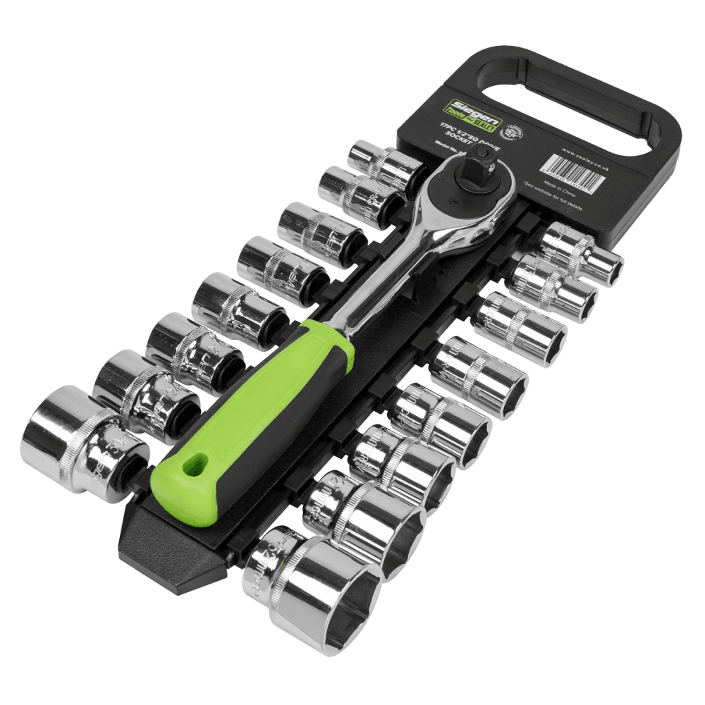 Sealey Socket Set 17pc 1/2"Sq Drive 6pt WallDrive Metric Model No- S01245