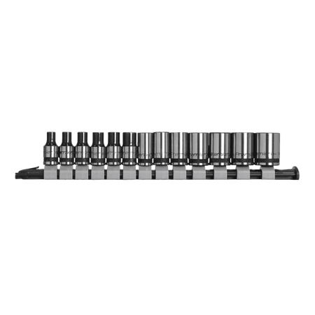 Sealey Socket Set 13pc 1/4"Sq Drive Metric - Black Series Model No- AK7990