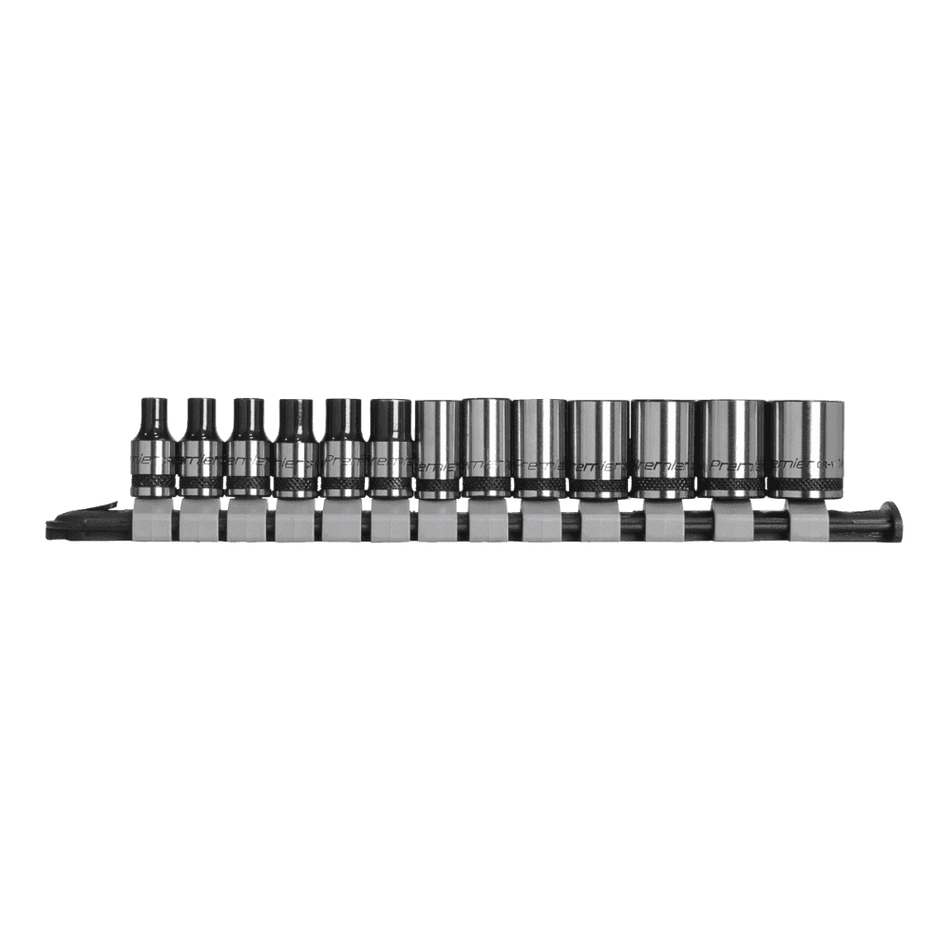 Sealey Socket Set 13pc 1/4"Sq Drive Metric - Black Series Model No- AK7990