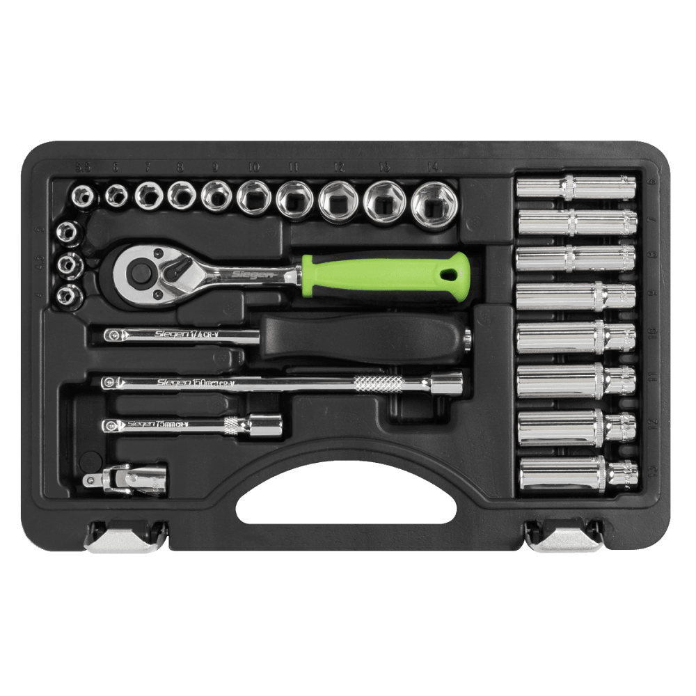 Sealey Socket Set 26pc 1/4"Sq Drive Metric Model No- S01234