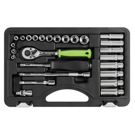 Sealey Socket Set 26pc 1/4"Sq Drive Metric Model No- S01234