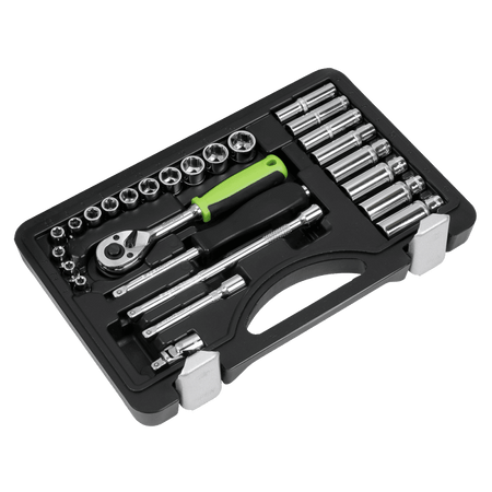 Sealey Socket Set 26pc 1/4"Sq Drive Metric Model No- S01234