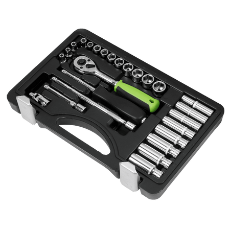 Sealey Socket Set 26pc 1/4"Sq Drive Metric Model No- S01234