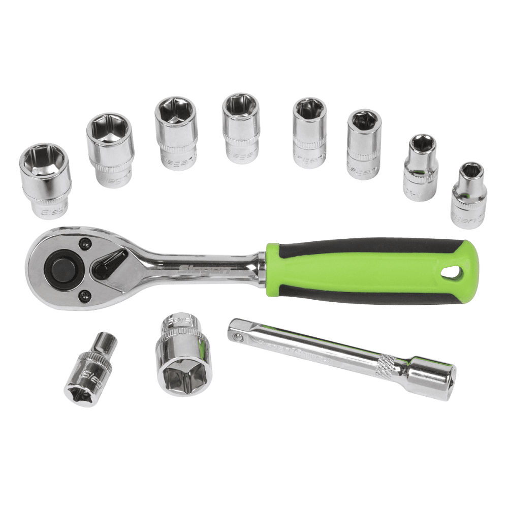 Sealey Socket Set 12pc 1/4"Sq Drive WallDrive Metric Model No- S01240